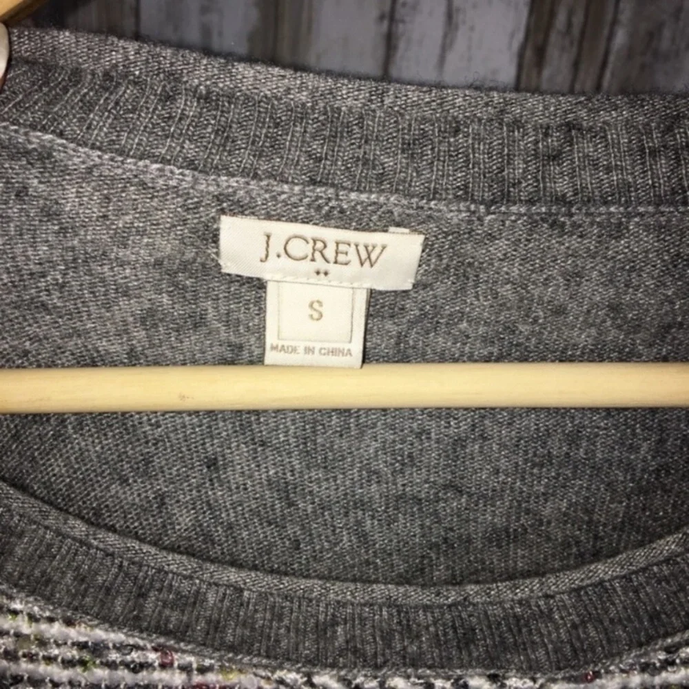 J.Crew Gray Raglan Sleeve Sweater Crewneck Casual Cozy Size S